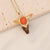 Bohemian Cattle Stainless Steel Inlay Resin Pendant Necklace