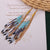 Bohemian Sector Synthetic Gemstones Shell Copper Tassel Mesh Women's Ear Hook