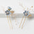 Bridal Headwear New Forest Blue Flower Hair Comb Knot Wedding Accessories