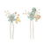 Bridal Headwear New Forest Blue Flower Hair Comb Knot Wedding Accessories