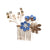 Bridal Headwear New Forest Blue Flower Hair Comb Knot Wedding Accessories