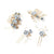 Bridal Headwear New Forest Blue Flower Hair Comb Knot Wedding Accessories