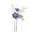 Bridal Headwear New Forest Blue Flower Hair Comb Knot Wedding Accessories