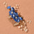 Bridal Headwear New Forest Blue Flower Hair Comb Knot Wedding Accessories