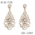 Bridal Wedding Accessories Hollow Alloy Rhinestone Round Earrings