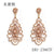 Bridal Wedding Accessories Hollow Alloy Rhinestone Round Earrings