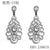 Bridal Wedding Accessories Hollow Alloy Rhinestone Round Earrings