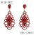 Bridal Wedding Accessories Hollow Alloy Rhinestone Round Earrings