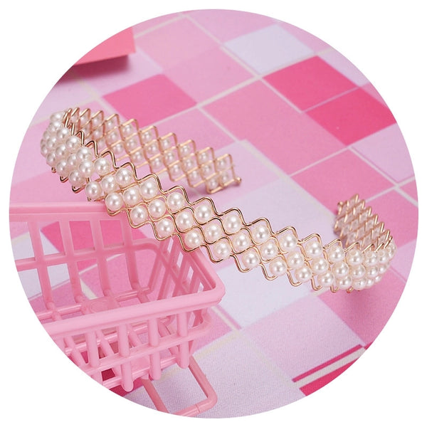 Bride Super Fairy Hair Band Baby Pearl Headwear   Hair Accessories Bangs Broken Hair Clamp Headband Mori Style Fairy Beauty