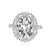 Bright Female Fashion Big Round Zircon Gemstone Inlaid Fancy Ring