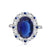 Bright Female Fashion Big Round Zircon Gemstone Inlaid Fancy Ring