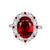 Bright Female Fashion Big Round Zircon Gemstone Inlaid Fancy Ring