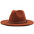 British Jazz Autumn And Winter New Woolen Simple Wool Felt Big Flat-brimmed Hats