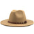 British Jazz Autumn And Winter New Woolen Simple Wool Felt Big Flat-brimmed Hats