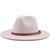 British Jazz Autumn And Winter New Woolen Simple Wool Felt Big Flat-brimmed Hats