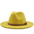 British Jazz Autumn And Winter New Woolen Simple Wool Felt Big Flat-brimmed Hats