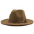 British Jazz Autumn And Winter New Woolen Simple Wool Felt Big Flat-brimmed Hats