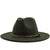 British Jazz Autumn And Winter New Woolen Simple Wool Felt Big Flat-brimmed Hats