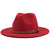 British Jazz Autumn And Winter New Woolen Simple Wool Felt Big Flat-brimmed Hats