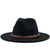 British Jazz Autumn And Winter New Woolen Simple Wool Felt Big Flat-brimmed Hats