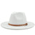 British Jazz Autumn And Winter New Woolen Simple Wool Felt Big Flat-brimmed Hats