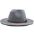 British Jazz Autumn And Winter New Woolen Simple Wool Felt Big Flat-brimmed Hats