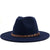 British Jazz Autumn And Winter New Woolen Simple Wool Felt Big Flat-brimmed Hats