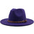 British Jazz Autumn And Winter New Woolen Simple Wool Felt Big Flat-brimmed Hats