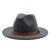 British Jazz Autumn And Winter New Woolen Simple Wool Felt Big Flat-brimmed Hats