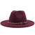 British Jazz Autumn And Winter New Woolen Simple Wool Felt Big Flat-brimmed Hats