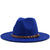 British Jazz Autumn And Winter New Woolen Simple Wool Felt Big Flat-brimmed Hats