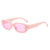 British Style Solid Color Ac Oval Frame Full Frame Women's Sunglasses