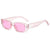 British Style Solid Color Ac Oval Frame Full Frame Women's Sunglasses