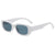 British Style Solid Color Ac Oval Frame Full Frame Women's Sunglasses