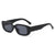 British Style Solid Color Ac Oval Frame Full Frame Women's Sunglasses