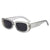 British Style Solid Color Ac Oval Frame Full Frame Women's Sunglasses