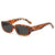 British Style Solid Color Ac Oval Frame Full Frame Women's Sunglasses