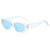 British Style Solid Color Ac Oval Frame Full Frame Women's Sunglasses