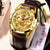 Business Classic Style Dragon Single Folding Buckle Quartz Men's Watches