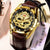 Business Classic Style Dragon Single Folding Buckle Quartz Men's Watches