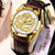 Business Classic Style Dragon Single Folding Buckle Quartz Men's Watches