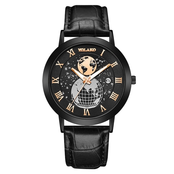 Business Earth Buckle Quartz Men's Watches