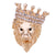 Business Retro British Style Lion Rhinestone Zinc Diamond Men'S Brooches