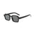 Business Retro Simple Style Solid Color Pc Square Full Frame Women's Sunglasses