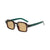 Business Retro Simple Style Solid Color Pc Square Full Frame Women's Sunglasses