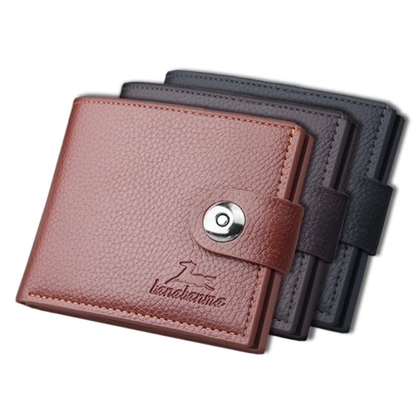 Business Short Wallet Men's Wallet Retro Buckle Horizontal Gift Money Clip Foreign Trade