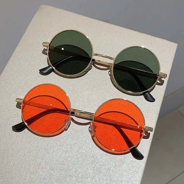 Business Simple Style Color Block Pc Round Frame Full Frame Glasses