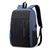 Business Solid Color Square Zipper Functional Backpack