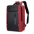 Business Solid Color Square Zipper Functional Backpack