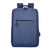 Business Solid Color Square Zipper Functional Backpack